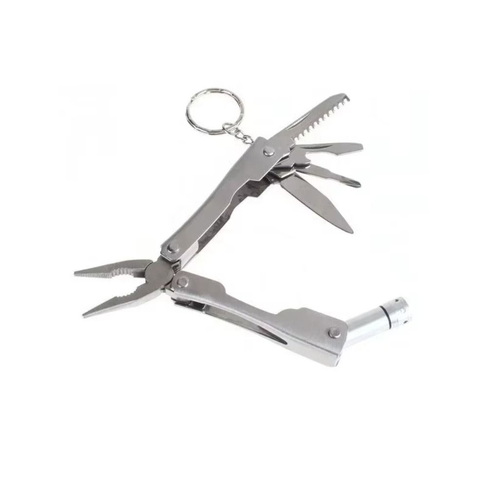 Mini Multitool Pliers with Led Light Outdoor Tools Durable Folding Pliers Electrical Equipment срібний
Mini Multitool Pliers with Led Light Outdoor Tools Durable Folding Pliers Electrical Equipment срібний