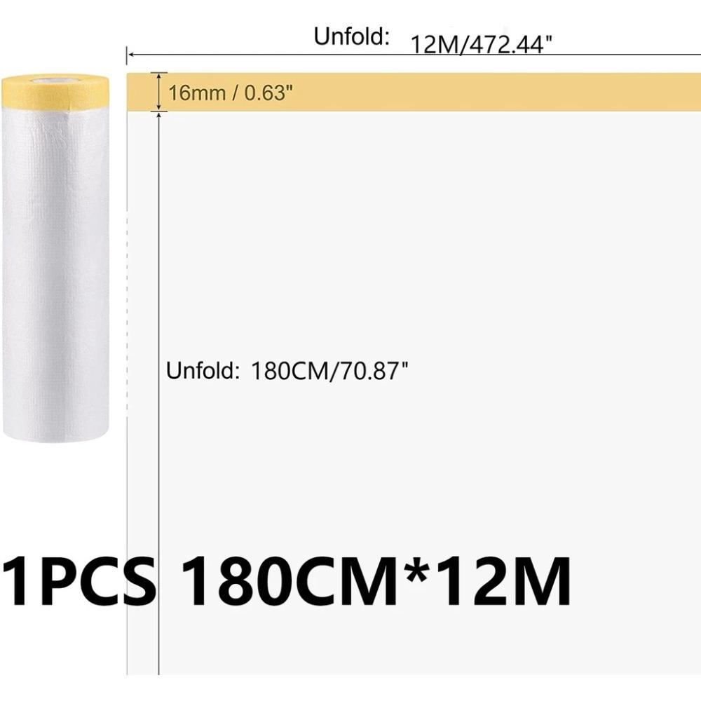 Durable Automotive Paint Coverage 12M/20M Furniture Dust-proof New Pre-Taped Masking Film 180CM*12M
Durable Automotive Paint Coverage 12M/20M Furniture Dust-proof New Pre-Taped Masking Film 180CM*12M