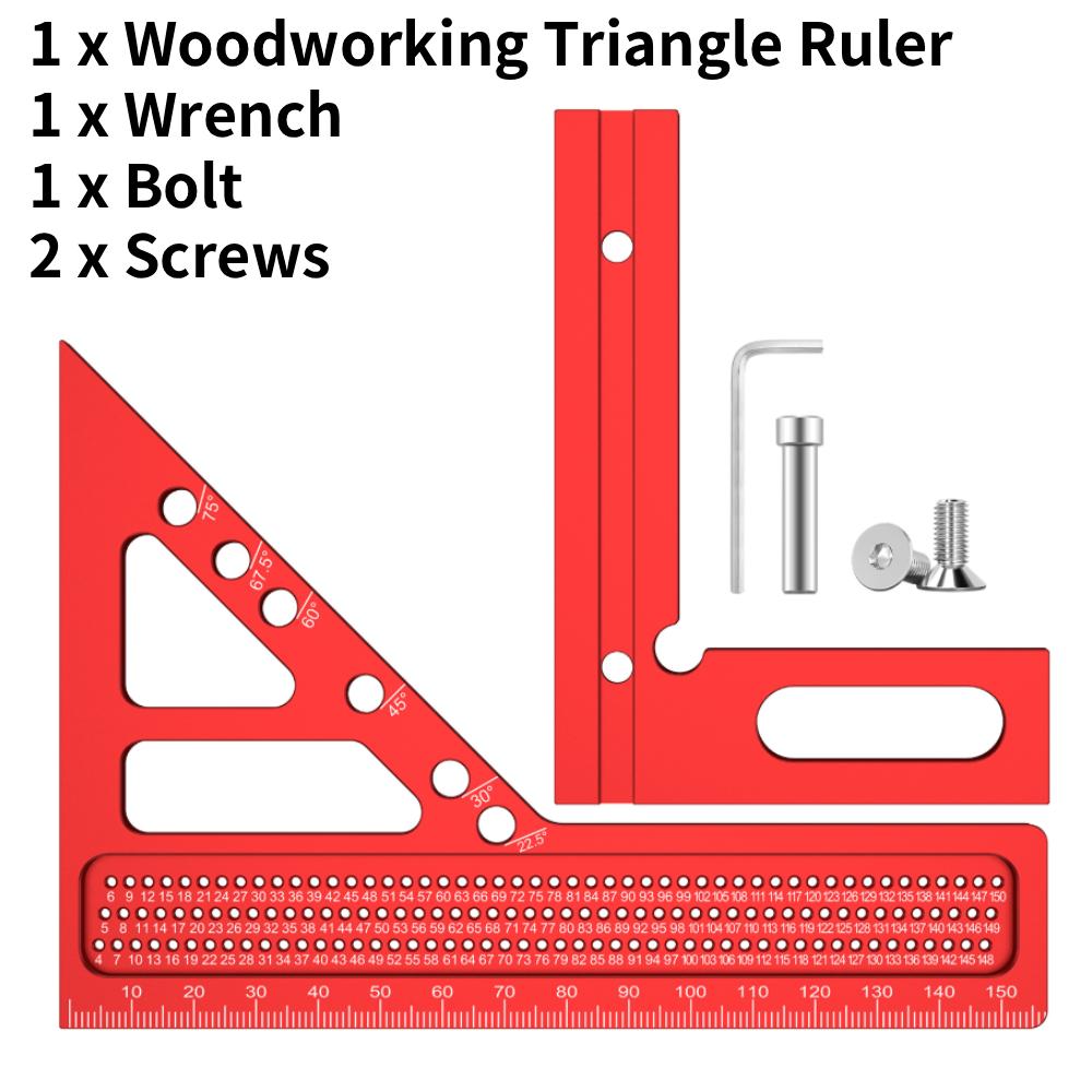 3D Multi Angle Measuring Ruler 22.5-90° Aluminum Alloy Square Protractor High Precision Layout Measuring Tool for Woodworking
3D Multi Angle Measuring Ruler 22.5-90° Aluminum Alloy Square Protractor High Precision Layout Measuring Tool for Woodworking