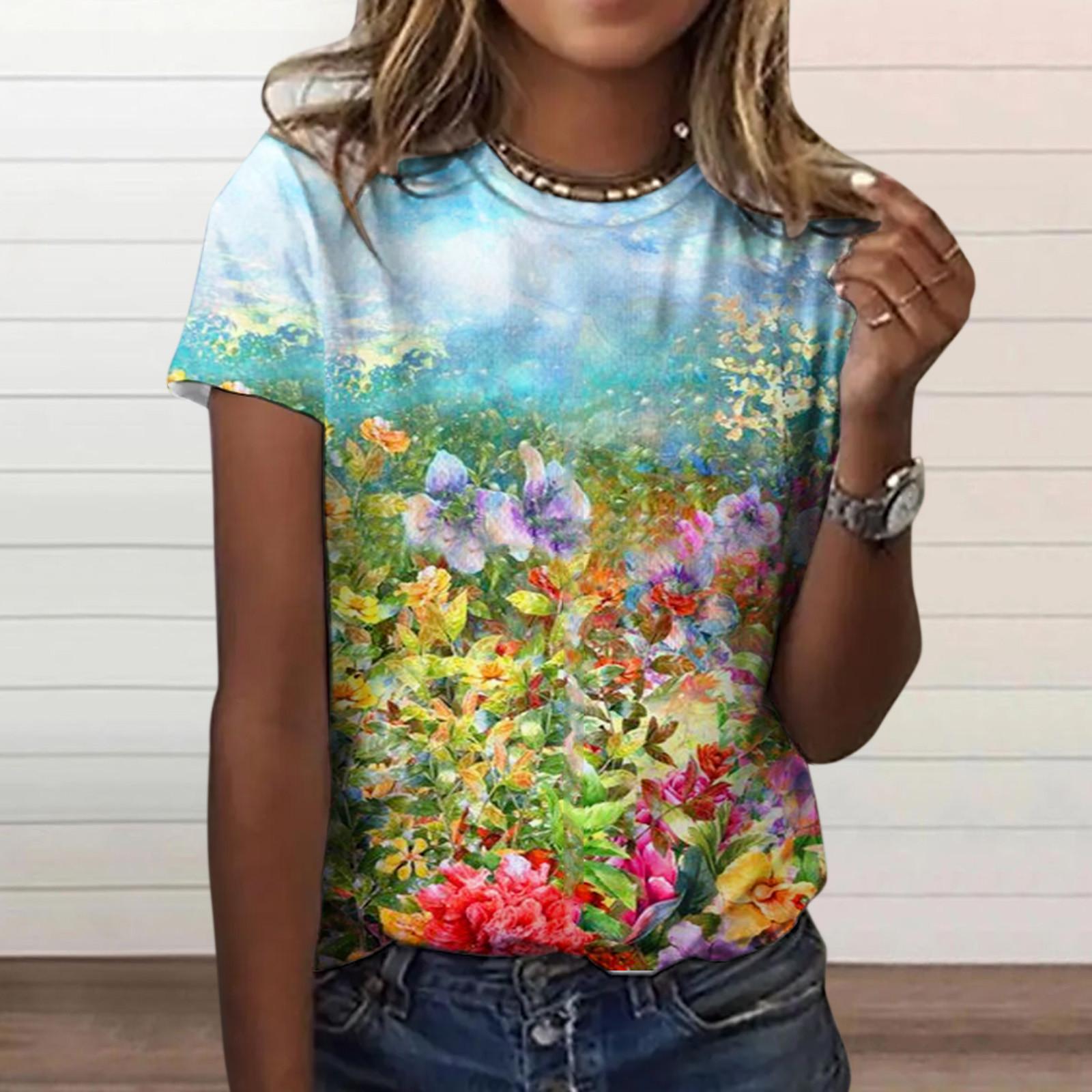 Women Fashion Casual Printed Short-sleeved Neck Shirt Top XXL білий
Women Fashion Casual Printed Short-sleeved Neck Shirt Top XXL білий