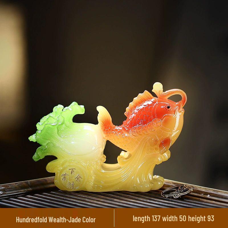 Hundred Wealth Yu Resin Tea Pet Ornament
Hundred Wealth Yu Resin Tea Pet Ornament