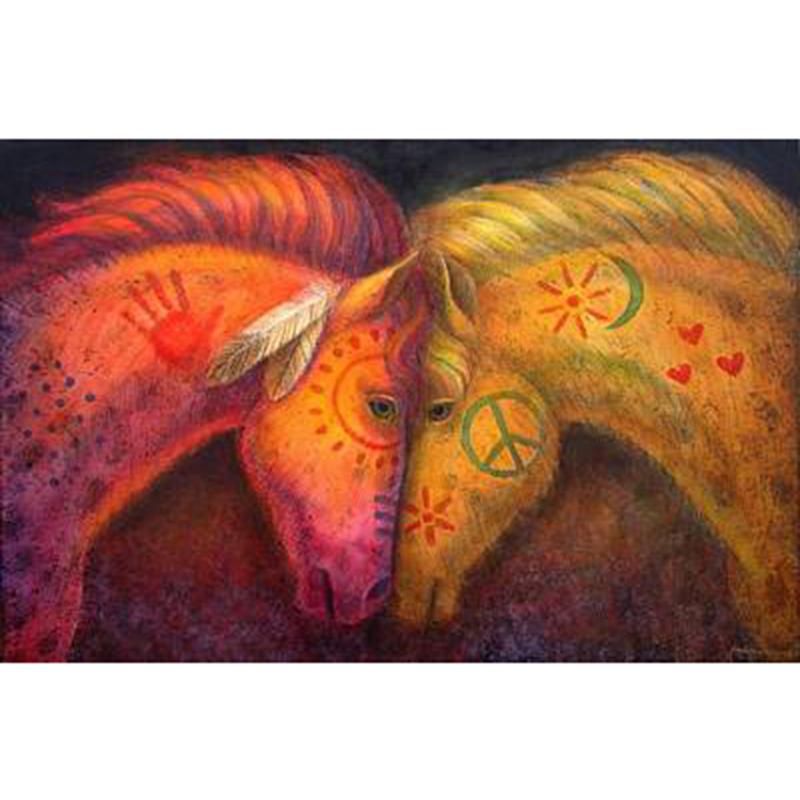5D Diy Алмазная картина Любовь Лошадь Алмазная вышивка Крест Стежок Главная Декор Подарки ручной работы