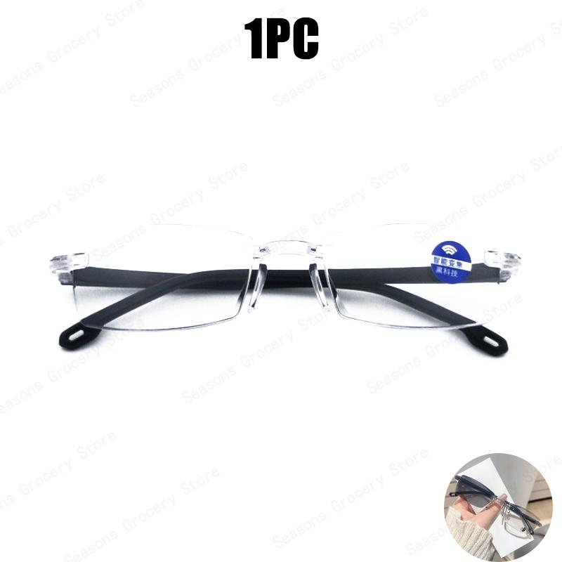 Очки для чтения с защитой от синего света, изменяющие цвет, легкие очки без оправы для мужчин, женщин и пожилых людей при пресбиопии
Очки для чтения с защитой от синего света, изменяющие цвет, легкие очки без оправы для мужчин, женщин и пожилых людей при пресбиопии