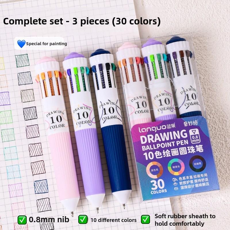 Languo 120/30 Color Ballpoint Pen 0.8mm Soft Grip Press Cartoon Multicolor Writing Drawing Gel Pens School Supplies Stationery 30 Colors Full Set B
Languo 120/30 Color Ballpoint Pen 0.8mm Soft Grip Press Cartoon Multicolor Writing Drawing Gel Pens School Supplies Stationery 30 Colors Full Set B