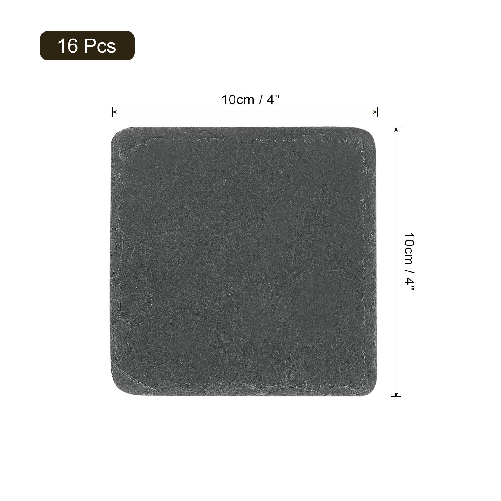 16pcs Slate Drink Coasters, 4 Inch Black Square Slate Stone Coasters with Anti-Scratch Bottom, Bar Coasters Cup Coaster United States
16pcs Slate Drink Coasters, 4 Inch Black Square Slate Stone Coasters with Anti-Scratch Bottom, Bar Coasters Cup Coaster United States