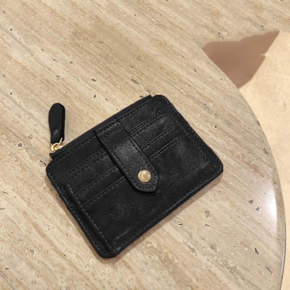 Несколько отделений для карточек, ретро-сумка для карточек, однотонный кошелек для монет на молнии, ретро-мини-кошелек для улицы