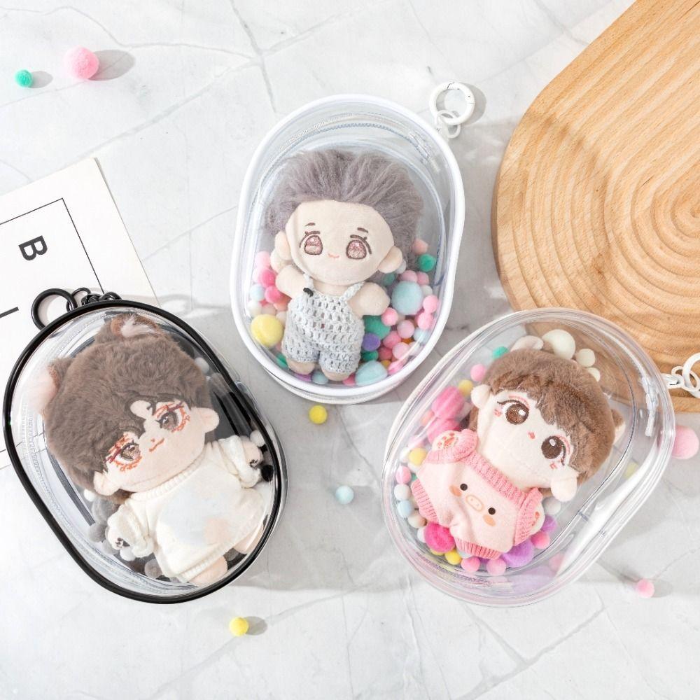 with Plush Ball Doll Transparent Walking Bag PVC Cotton Doll Storage Bag Bag Organization transparent-no ball
with Plush Ball Doll Transparent Walking Bag PVC Cotton Doll Storage Bag Bag Organization transparent-no ball