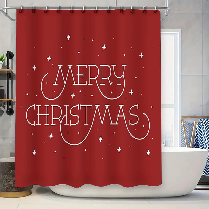 Christmas Shower Curtain Festive Holiday Decor Waterproof Fabric Bathroom Set Vintage Merry Xmas Pattern Home Textile Holiday Gi W60H190(CM)-1 Pcs
Christmas Shower Curtain Festive Holiday Decor Waterproof Fabric Bathroom Set Vintage Merry Xmas Pattern Home Textile Holiday Gi W60H190(CM)-1 Pcs