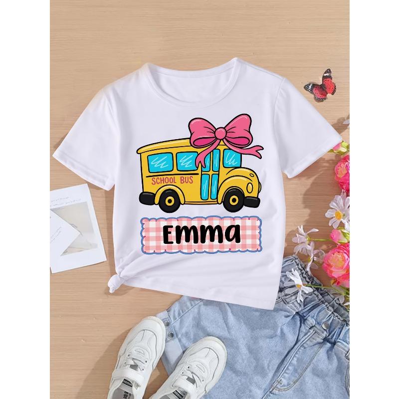 European Size Girls Round Neck Short Sleeved T Shirt with School Bus Pattern 98cm белый
European Size Girls Round Neck Short Sleeved T Shirt with School Bus Pattern 98cm белый