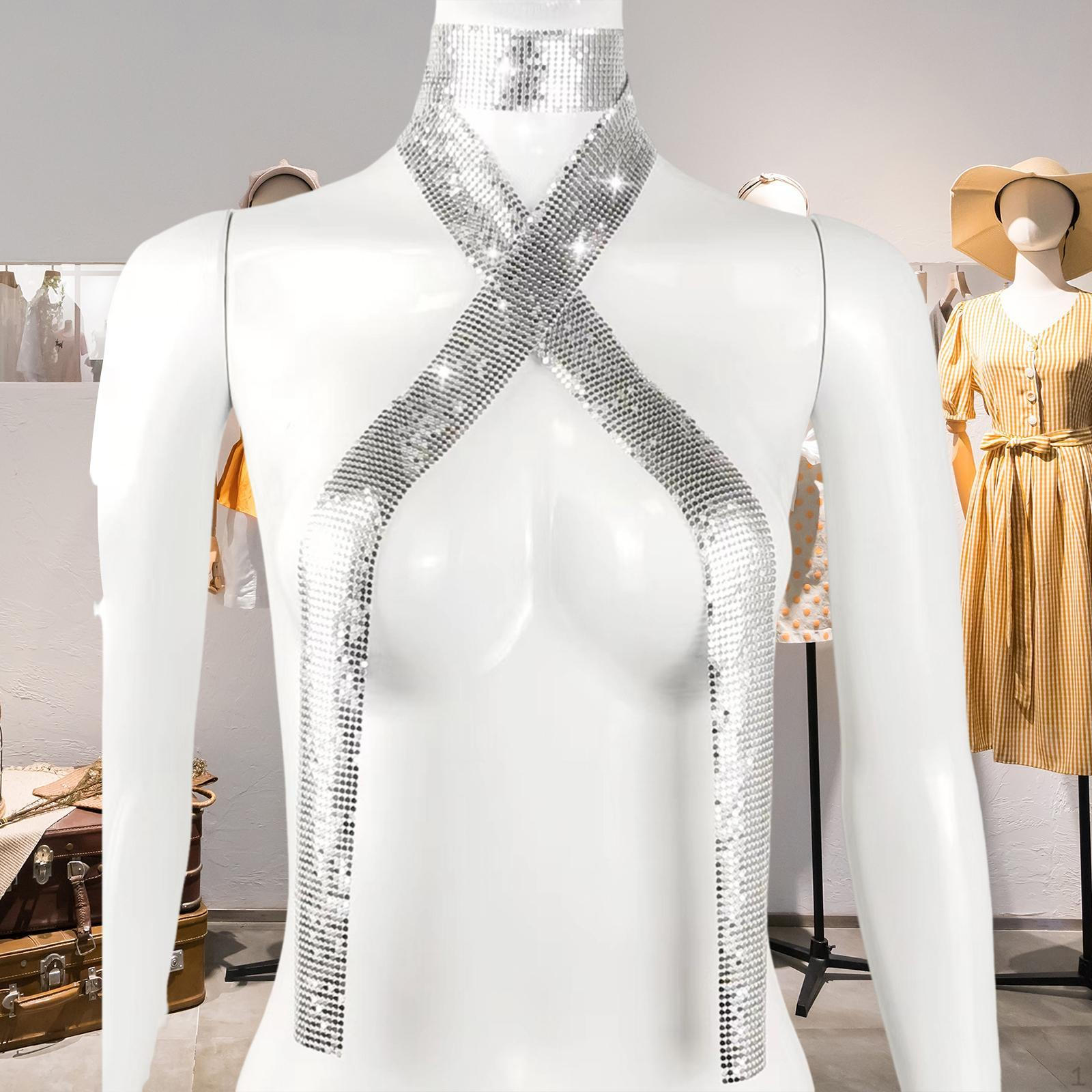 Metal Sequins Neck Tie Scarf Evening Swimwear Lightweight срібний
Metal Sequins Neck Tie Scarf Evening Swimwear Lightweight срібний