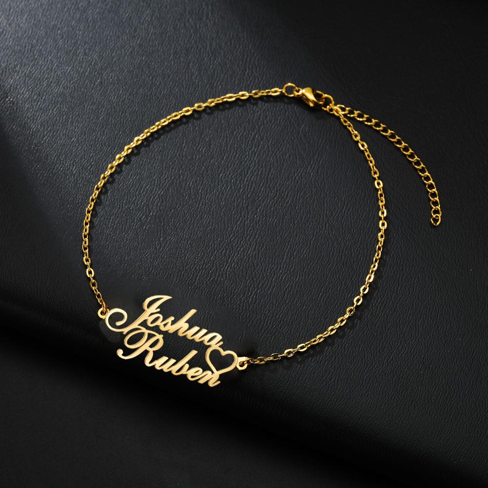 Atoztide Custom Double Heart Name Bracelet Thick Chain for Women Stainless Steel Jewelry Bangle Personalized Birthday Gift silver color&9cm
Atoztide Custom Double Heart Name Bracelet Thick Chain for Women Stainless Steel Jewelry Bangle Personalized Birthday Gift silver color&9cm