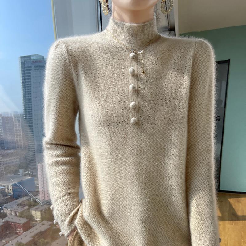Wavy Half-turtleneck Cardigan for Women In Autumn and Winter New Cashmere Knitted Sweater Temperament Versatile Base Sweater Sweater M
Wavy Half-turtleneck Cardigan for Women In Autumn and Winter New Cashmere Knitted Sweater Temperament Versatile Base Sweater Sweater M