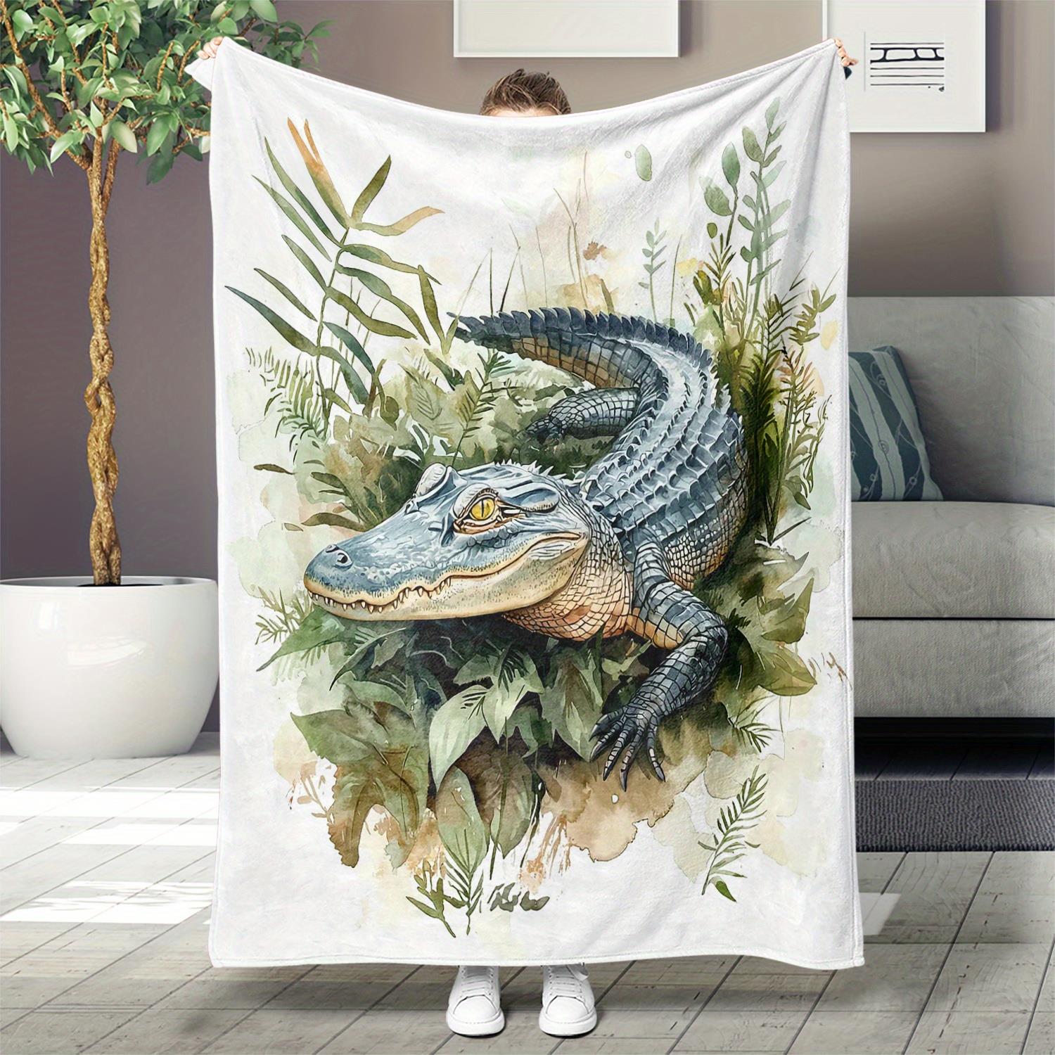Realistic crocodile leaf pattern Flannel printed blanket suitable for all seasons suitable for living room office sofa travel 75x100cm
Realistic crocodile leaf pattern Flannel printed blanket suitable for all seasons suitable for living room office sofa travel 75x100cm