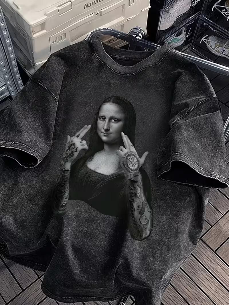 Stay Independent Eyes Tattooed Mona Lisa Parody Acid Wash Graphic TShirt Oversized Streetwear Tops Graphic T Shirts S
Stay Independent Eyes Tattooed Mona Lisa Parody Acid Wash Graphic TShirt Oversized Streetwear Tops Graphic T Shirts S