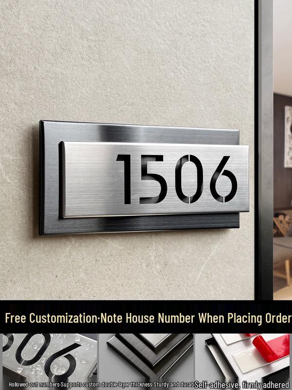 Light Luxury Stainless Steel Door Number Plate
Light Luxury Stainless Steel Door Number Plate