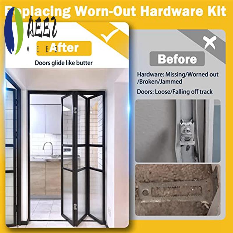 AEE2-2 Pack Bifold Door Hardware Kit Repair Replacement Parts For Bi-Fold Door Sliding Door Closet Door срібний
AEE2-2 Pack Bifold Door Hardware Kit Repair Replacement Parts For Bi-Fold Door Sliding Door Closet Door срібний