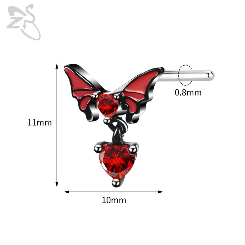 ZS 1 шт. симпатичный пирсинг для носа с кристаллами CZ 20 г L-образный из нержавеющей стали в форме панка черного цвета, пирсинг ноздри в виде паука и летучей мыши Style 14
ZS 1 шт. симпатичный пирсинг для носа с кристаллами CZ 20 г L-образный из нержавеющей стали в форме панка черного цвета, пирсинг ноздри в виде паука и летучей мыши Style 14