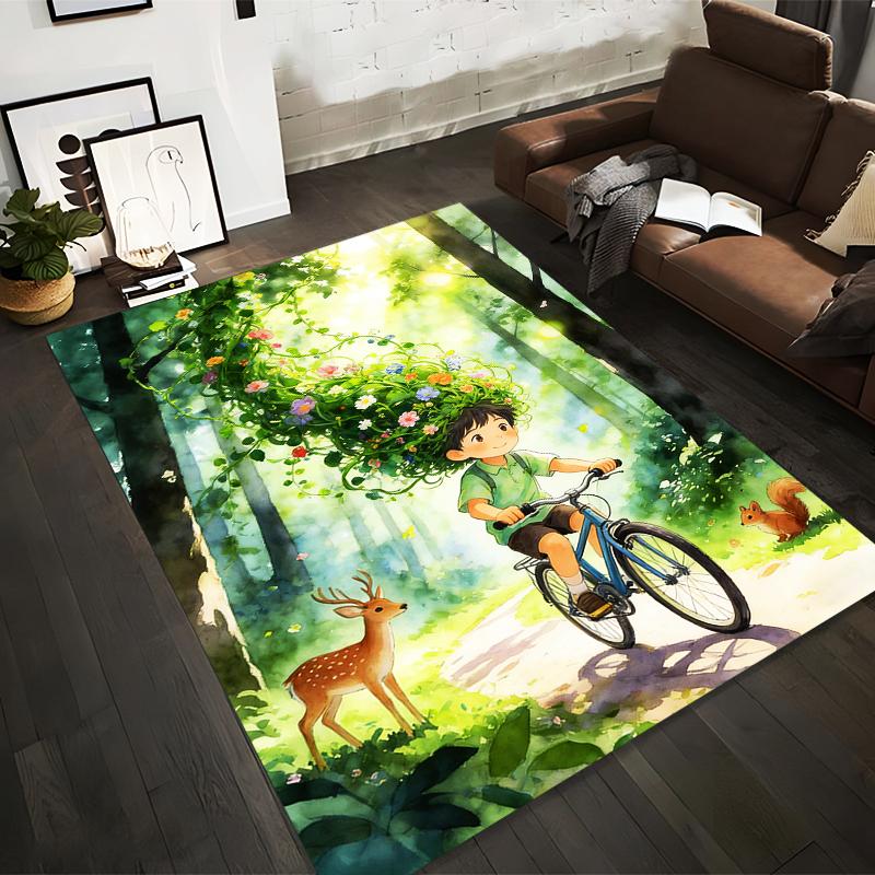 Kids Bike Forest Scene Carpet with Deer and Squirrel Illustration Suitable for use as an anti-slip for living room bedroom sofas 40x60cm( 15x23in )
Kids Bike Forest Scene Carpet with Deer and Squirrel Illustration Suitable for use as an anti-slip for living room bedroom sofas 40x60cm( 15x23in )