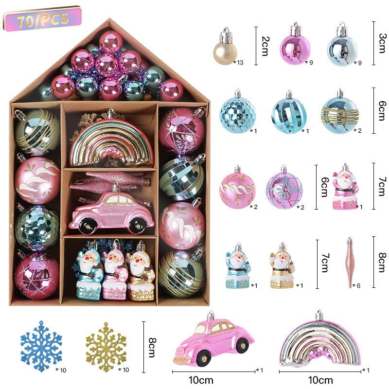 70Pcs Painted Plastic Decorative Tree Ornaments 6cm Hanging Christmas Ball for New Year Christmas
70Pcs Painted Plastic Decorative Tree Ornaments 6cm Hanging Christmas Ball for New Year Christmas