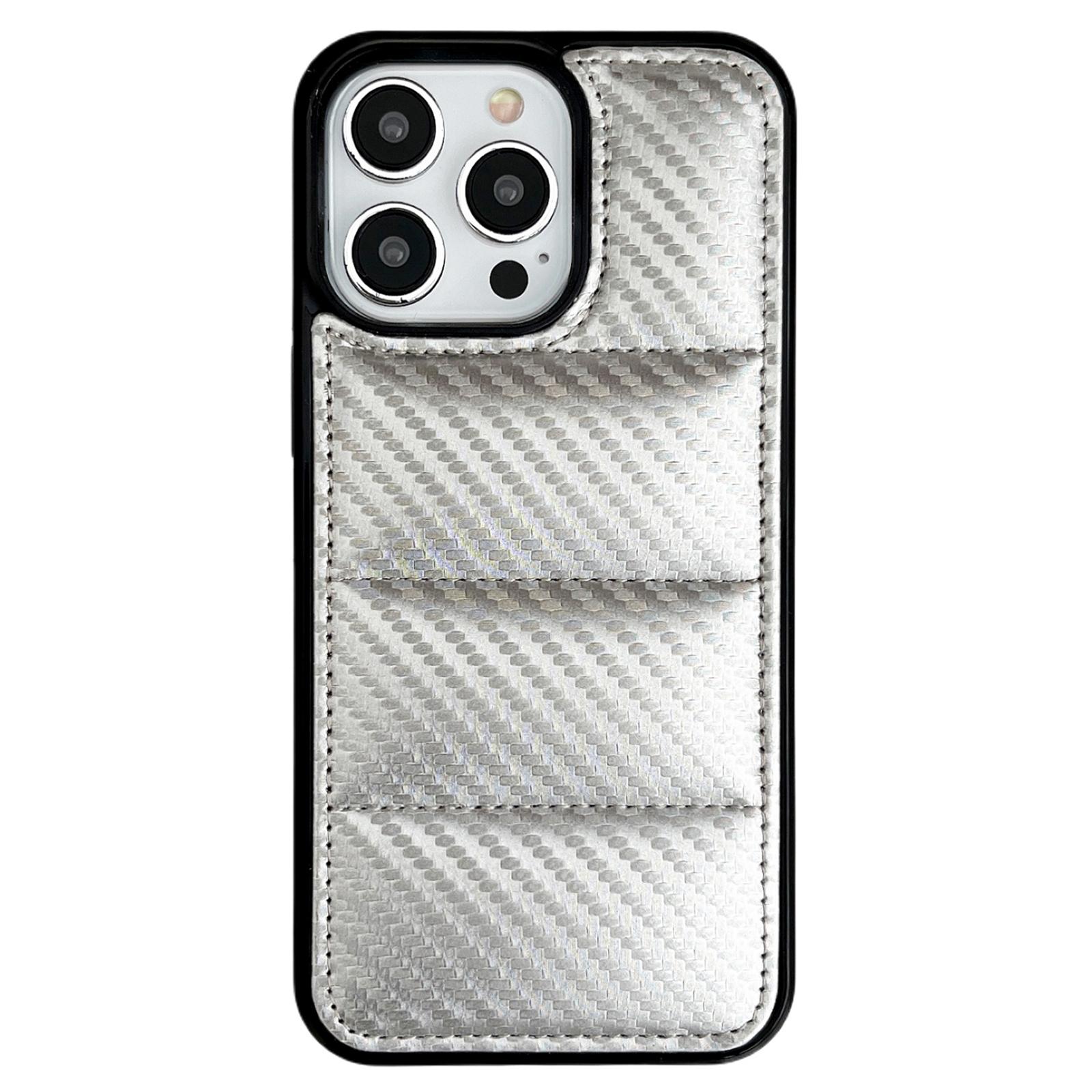 For iPhone 15 Pro Max Case Carbon Fiber Puffer Jacket Leather+TPU Shockproof Phone Cover White
For iPhone 15 Pro Max Case Carbon Fiber Puffer Jacket Leather+TPU Shockproof Phone Cover White