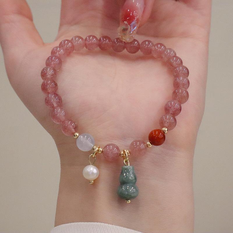Natural strawberry crystal jadeite gourd bracelet Bangles Women Fashion Jewelry accessories Gift
Natural strawberry crystal jadeite gourd bracelet Bangles Women Fashion Jewelry accessories Gift