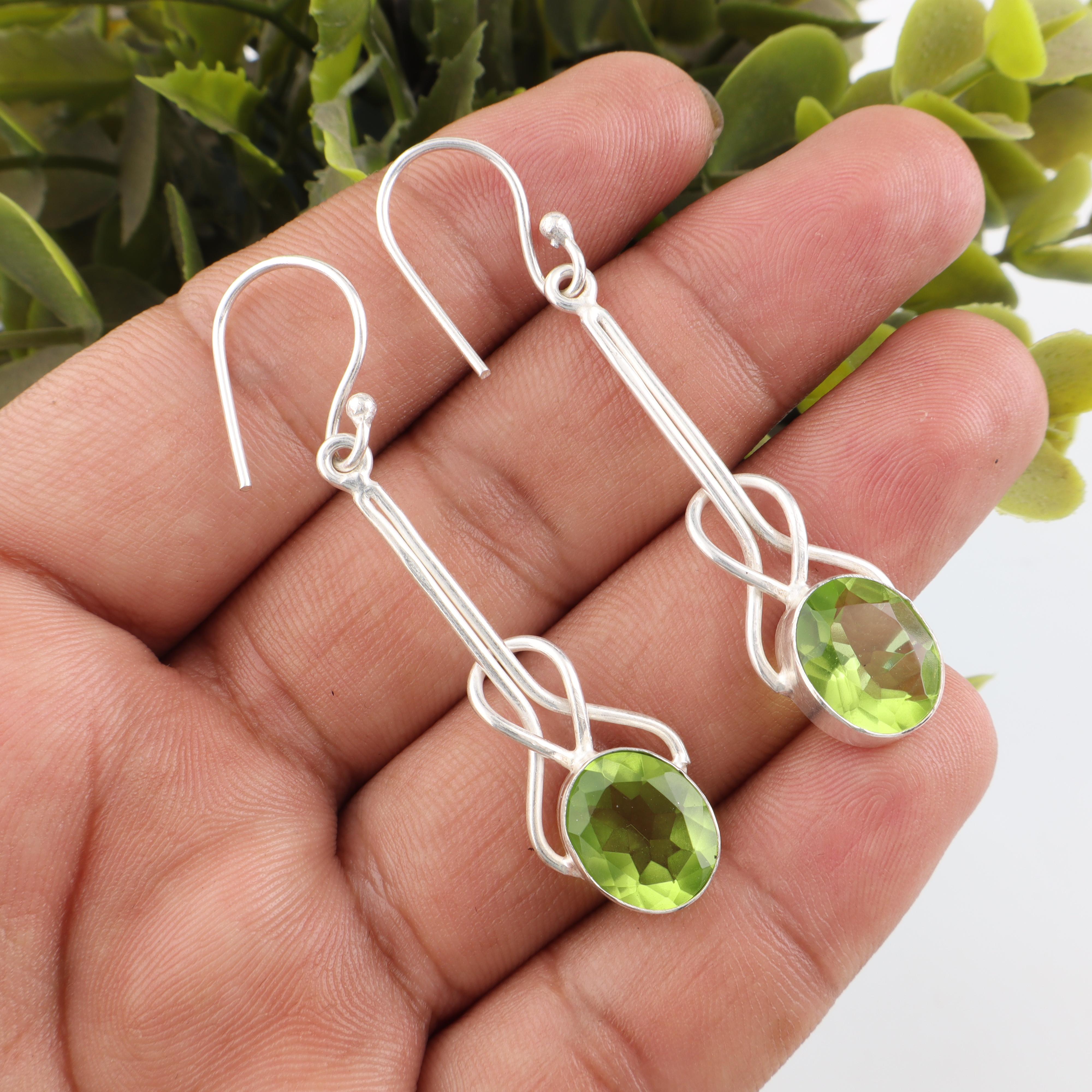 Peridot Earrings Gemstone Jewelry, 925 Solid Sterling Silver Earrings, Handmade Jewelry Bohemian Earrings, Gift For Her 1.76 Inches зелений
Peridot Earrings Gemstone Jewelry, 925 Solid Sterling Silver Earrings, Handmade Jewelry Bohemian Earrings, Gift For Her 1.76 Inches зелений