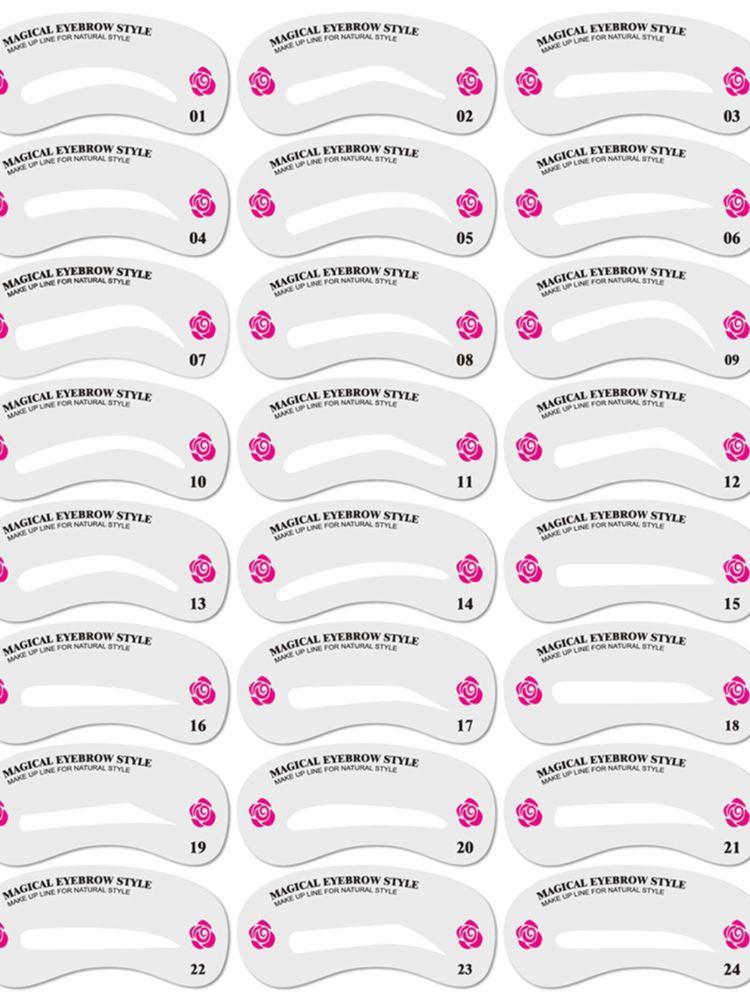 24pcs Reusable Eyebrow Stencil Set Beginner Eye Brow DIY Trimming Drawing Guide Styling Shaping Template Card Easy Makeup Tool белый
24pcs Reusable Eyebrow Stencil Set Beginner Eye Brow DIY Trimming Drawing Guide Styling Shaping Template Card Easy Makeup Tool белый