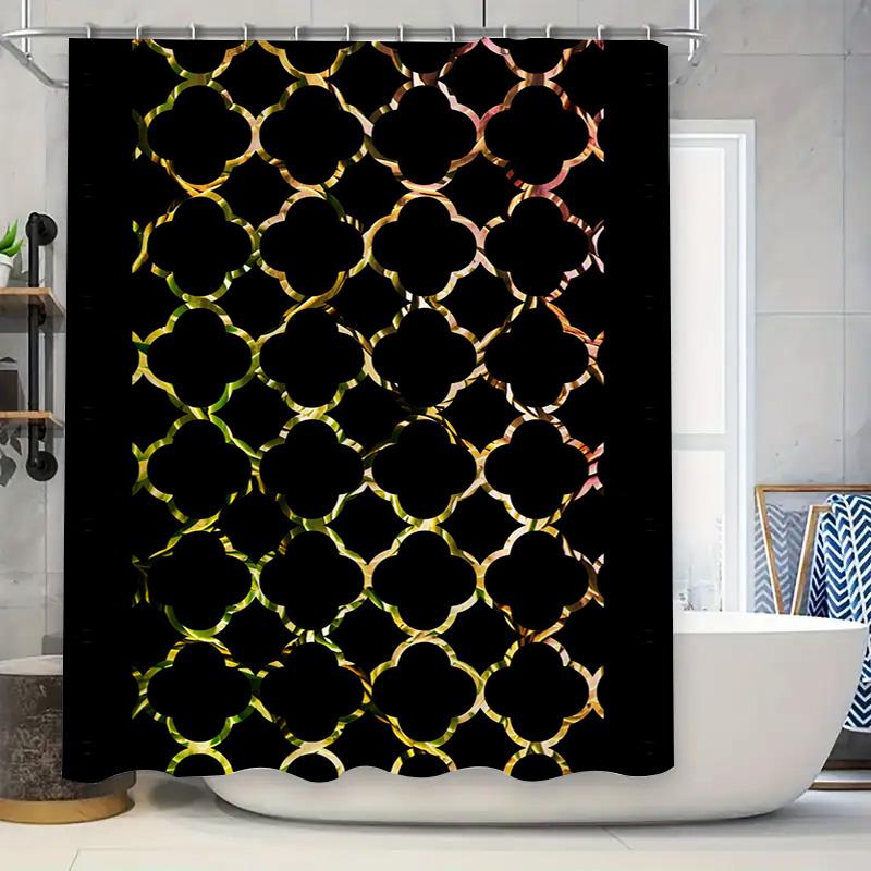 Shiny Gold Black Patterned Shower Curtain Perfect Decor For Your Bathroom 90x180cm
Shiny Gold Black Patterned Shower Curtain Perfect Decor For Your Bathroom 90x180cm