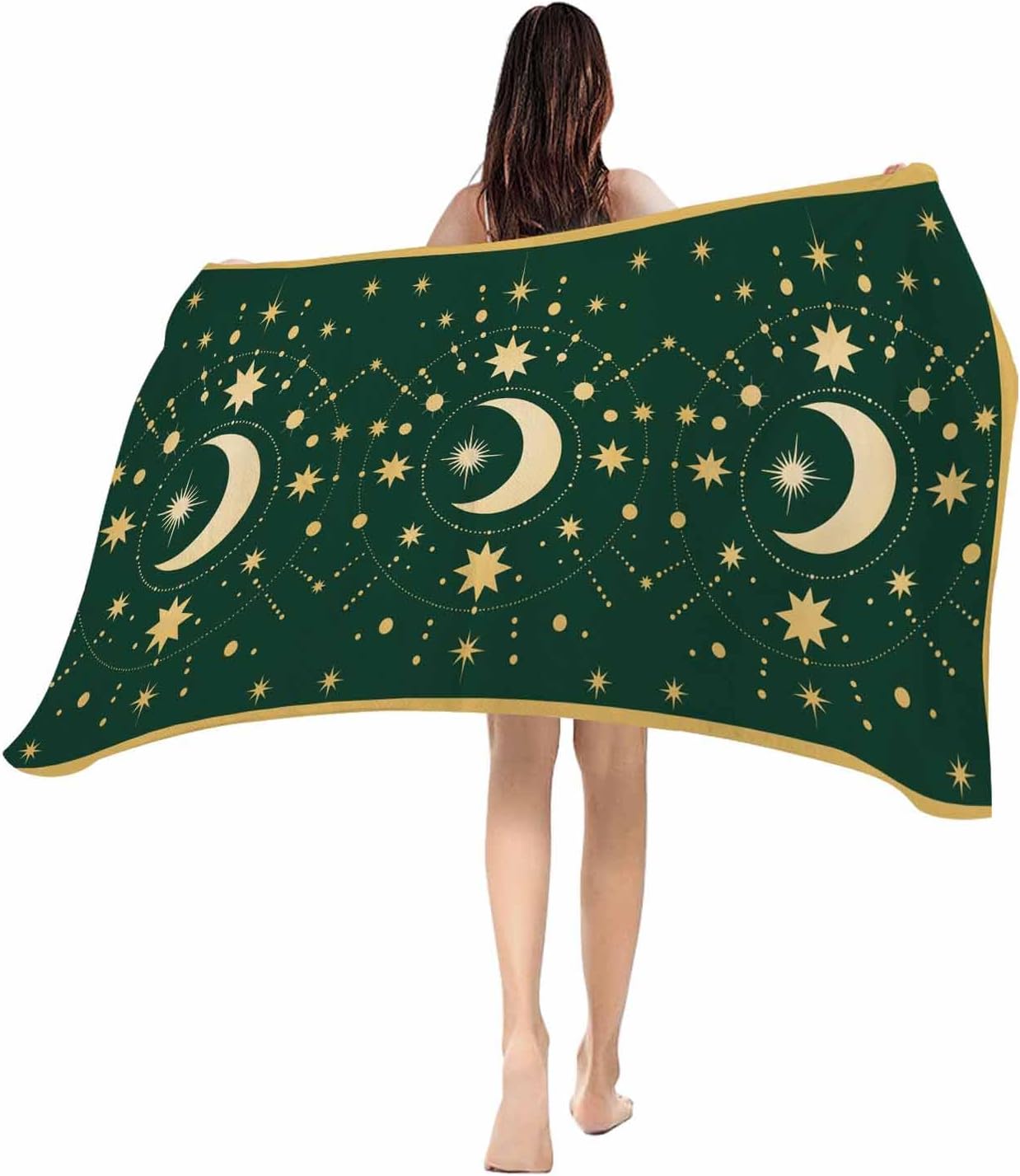 Beach Towel Stars Moon Bath Pool Towels Black Bohemian Gorgeous Starry Night Soft Absorbent Beach Towel Lightweight Large Quick W40*H60(CM)
Beach Towel Stars Moon Bath Pool Towels Black Bohemian Gorgeous Starry Night Soft Absorbent Beach Towel Lightweight Large Quick W40*H60(CM)