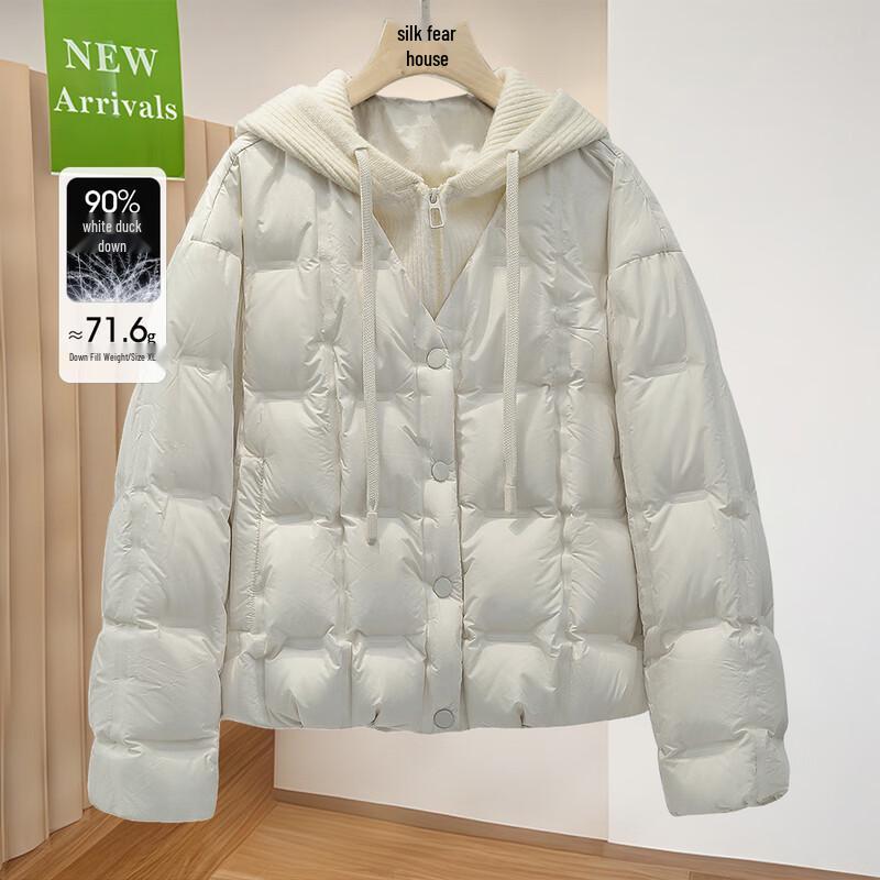 Женская куртка с капюшоном, имитирующая костюм-двойку, с 90% пуха M
Женская куртка с капюшоном, имитирующая костюм-двойку, с 90% пуха M