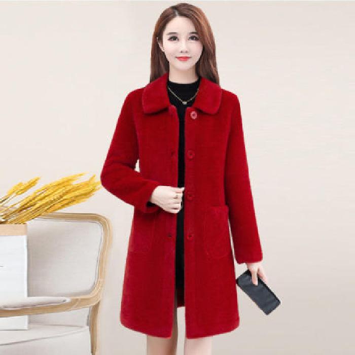Women s Faux Lambswool Plush Mid-Length Coat - 2026 Autumn/Winter Korean Style, Plus Size 4XL яскраво-червоного кольору
Women s Faux Lambswool Plush Mid-Length Coat - 2026 Autumn/Winter Korean Style, Plus Size 4XL яскраво-червоного кольору