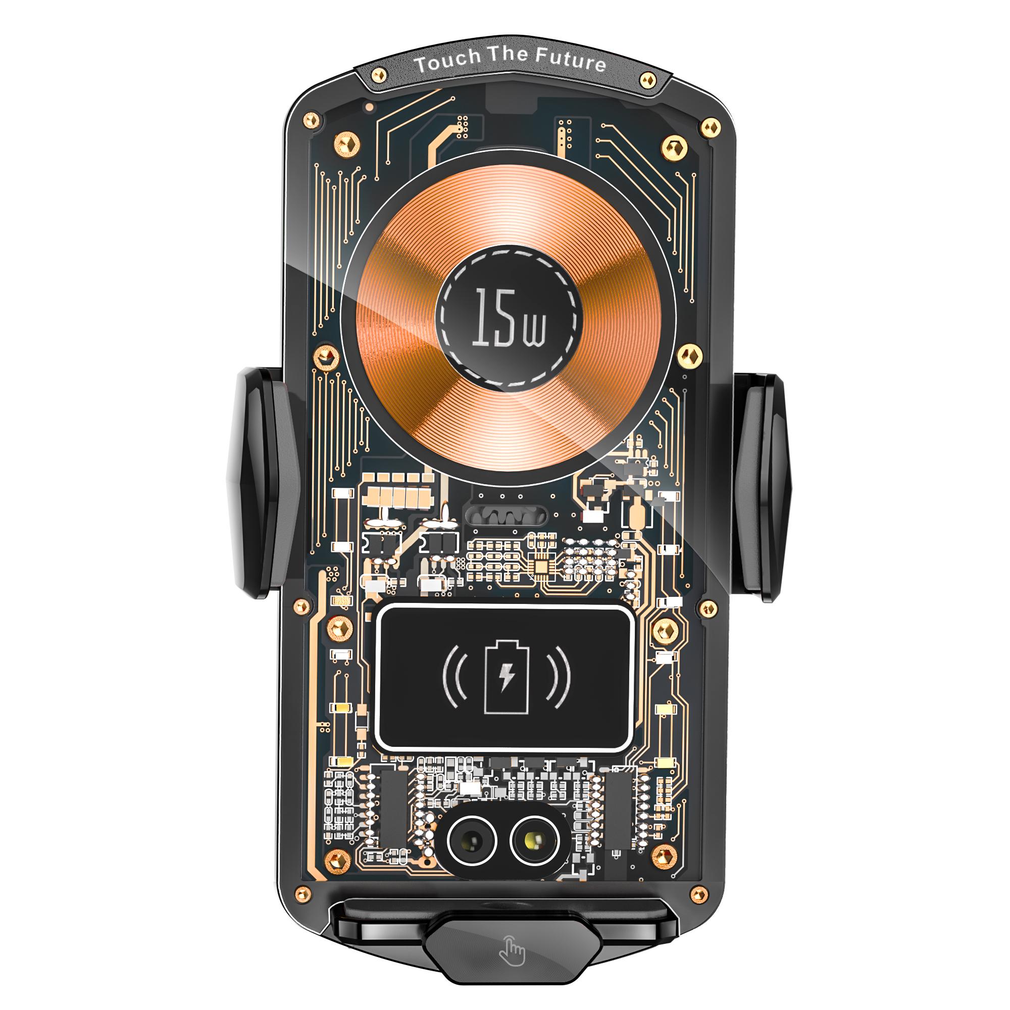 A06 Transparent Car Air Vent Phone Holder Wireless Charger ABS+Alloy Phone Charging Bracket Black
A06 Transparent Car Air Vent Phone Holder Wireless Charger ABS+Alloy Phone Charging Bracket Black