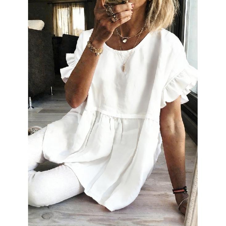 2026 New Women s Summer Solid Color Round Neck Short Sleeve Ruched Top T-Shirt S белый
2026 New Women s Summer Solid Color Round Neck Short Sleeve Ruched Top T-Shirt S белый