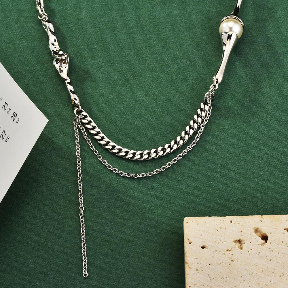 Tassel Unique Pearl Necklace With Geometric Designs And Mixed Materials For Women
Tassel Unique Pearl Necklace With Geometric Designs And Mixed Materials For Women