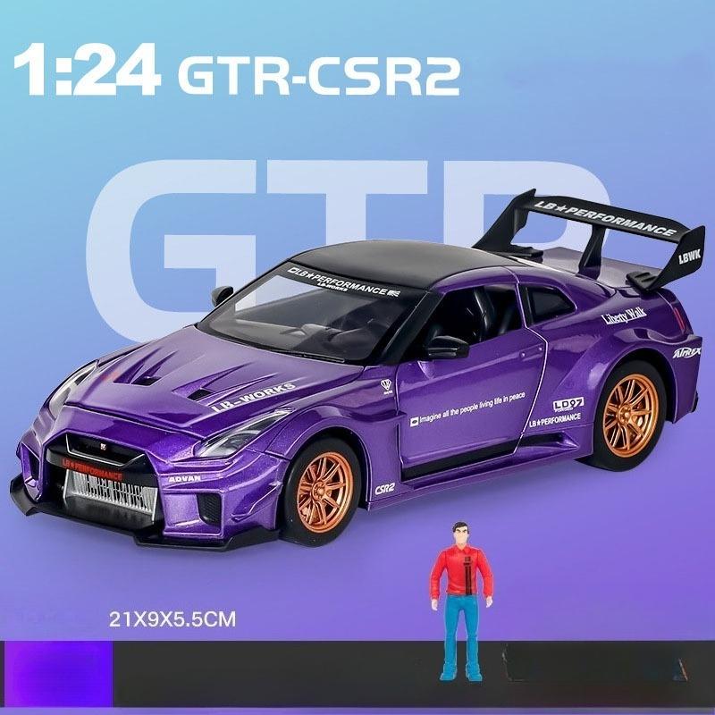 1:24 Alloy GTR CSR2 R34 Sports Cars Diecast Models Toys with Sound Light Miniature Car Wheel Pull Back Vehicles for Boys Gifts фиолетовый
1:24 Alloy GTR CSR2 R34 Sports Cars Diecast Models Toys with Sound Light Miniature Car Wheel Pull Back Vehicles for Boys Gifts фиолетовый