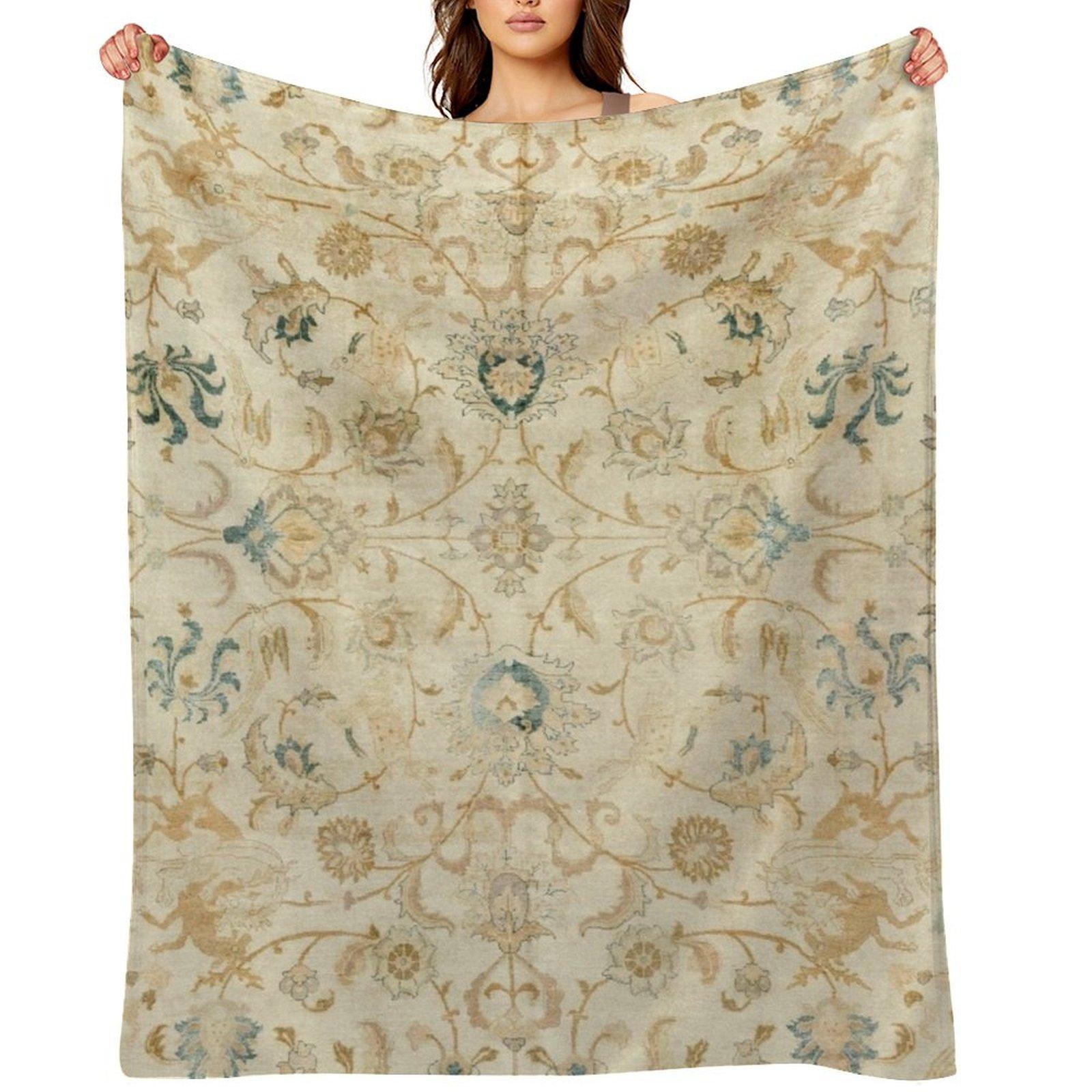 Antique Persian Tabriz Rug Print Throw Blanket Hairy for sofa Fashion Sofas Plaid Blankets 30x40in
Antique Persian Tabriz Rug Print Throw Blanket Hairy for sofa Fashion Sofas Plaid Blankets 30x40in