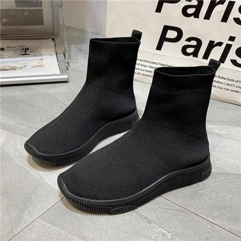 Elastic socks shoes women s soft-soled casual shoes 2024 autumn and winter new high-top flying knitting one-pedal velvet thin short boots 36
Elastic socks shoes women s soft-soled casual shoes 2024 autumn and winter new high-top flying knitting one-pedal velvet thin short boots 36