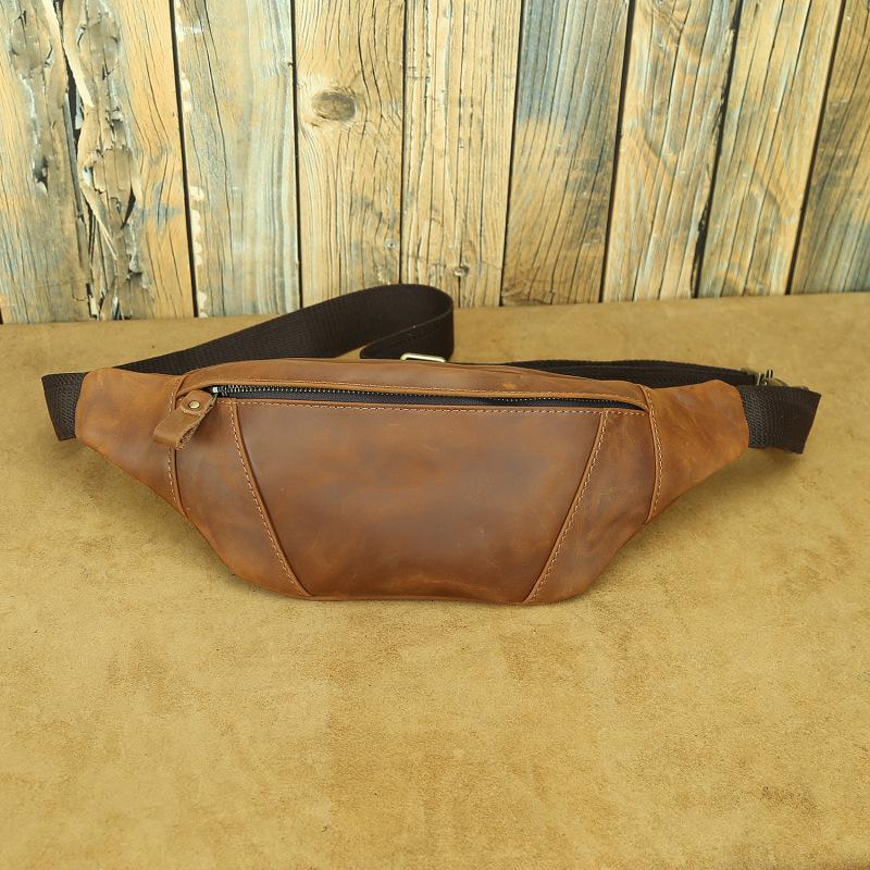Retro Men s Crazy Horse Leather Waist Bag, Handmade Top Layer Cowhide Crossbody Bag, Genuine Leather Outdoor Korean Version Sports Cycling Men s Bag коричневий
Retro Men s Crazy Horse Leather Waist Bag, Handmade Top Layer Cowhide Crossbody Bag, Genuine Leather Outdoor Korean Version Sports Cycling Men s Bag коричневий