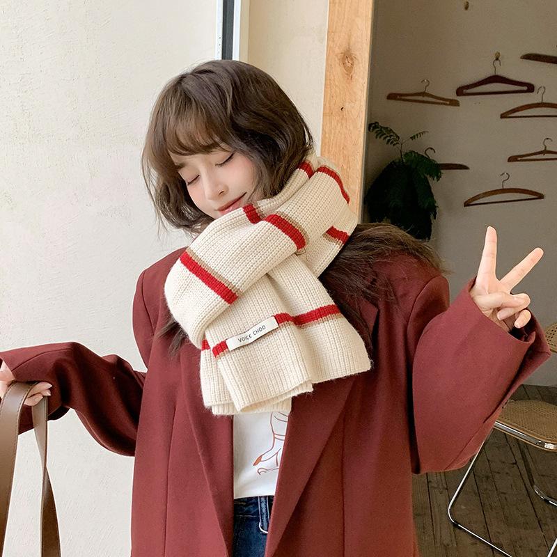 Winter Warm Striped Color Block Scarf Women Knitted Scarf Windproof Neck Cover Thermal Neck Warmer бежевий
Winter Warm Striped Color Block Scarf Women Knitted Scarf Windproof Neck Cover Thermal Neck Warmer бежевий