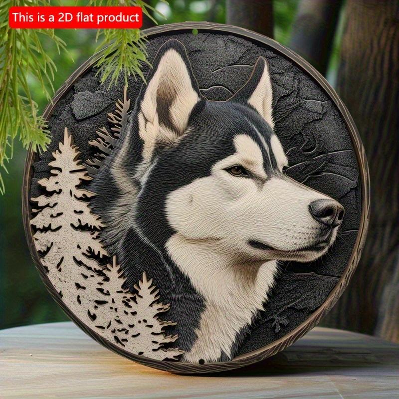 2D Flat 20*20cm1pc Cute Alaskan Malamute Theme Round Pendant, charming Dog Rustic Appeal Art plaque, Application to Entrance&Front Door&Farmhouse 20*20cm
2D Flat 20*20cm1pc Cute Alaskan Malamute Theme Round Pendant, charming Dog Rustic Appeal Art plaque, Application to Entrance&Front Door&Farmhouse 20*20cm