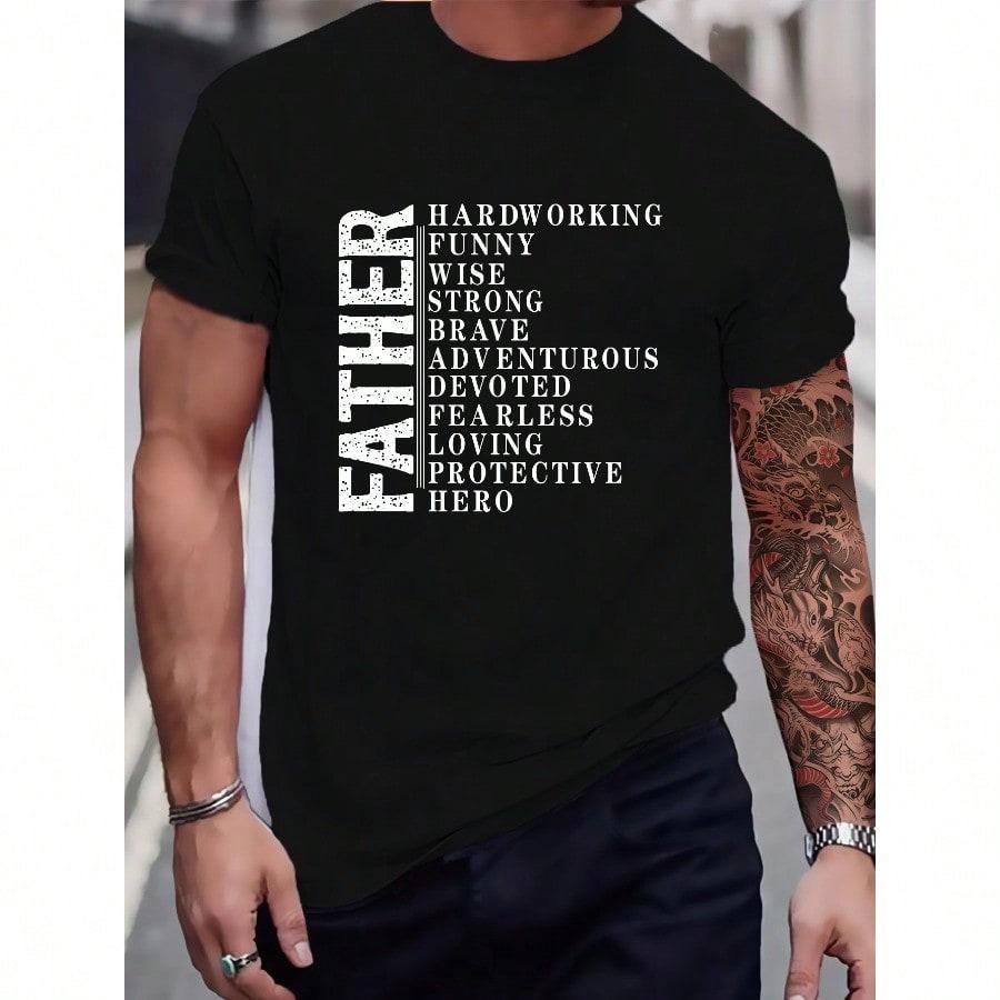 Fathers Day Print Tee Mens Short Sleeve Casual T Shirt for Summer Comfortable Breathable and Stylish Gift for Dads 4XL
Fathers Day Print Tee Mens Short Sleeve Casual T Shirt for Summer Comfortable Breathable and Stylish Gift for Dads 4XL