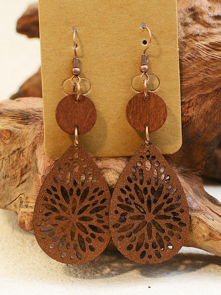 Trendy Vintage Ethnic Round Wood Leather Drop Dangle Earrings For Women Boho Geometric Hollow Flower Lightweight Earings Zircon
Trendy Vintage Ethnic Round Wood Leather Drop Dangle Earrings For Women Boho Geometric Hollow Flower Lightweight Earings Zircon