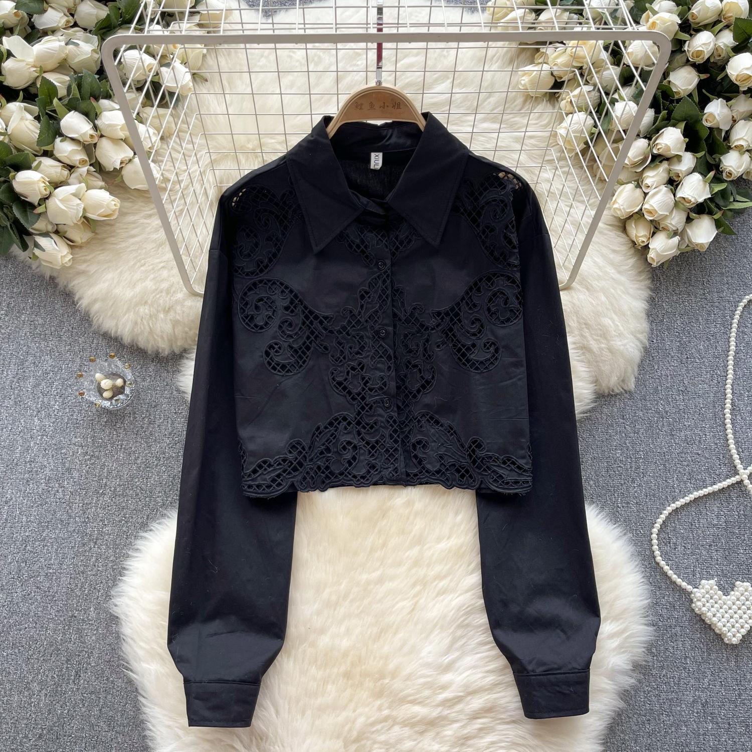 YYFS Женская мода Повседневная весна-осень Длинные рукава Поло воротник блузки и рубашки Size: One Size чёрный
YYFS Женская мода Повседневная весна-осень Длинные рукава Поло воротник блузки и рубашки Size: One Size чёрный