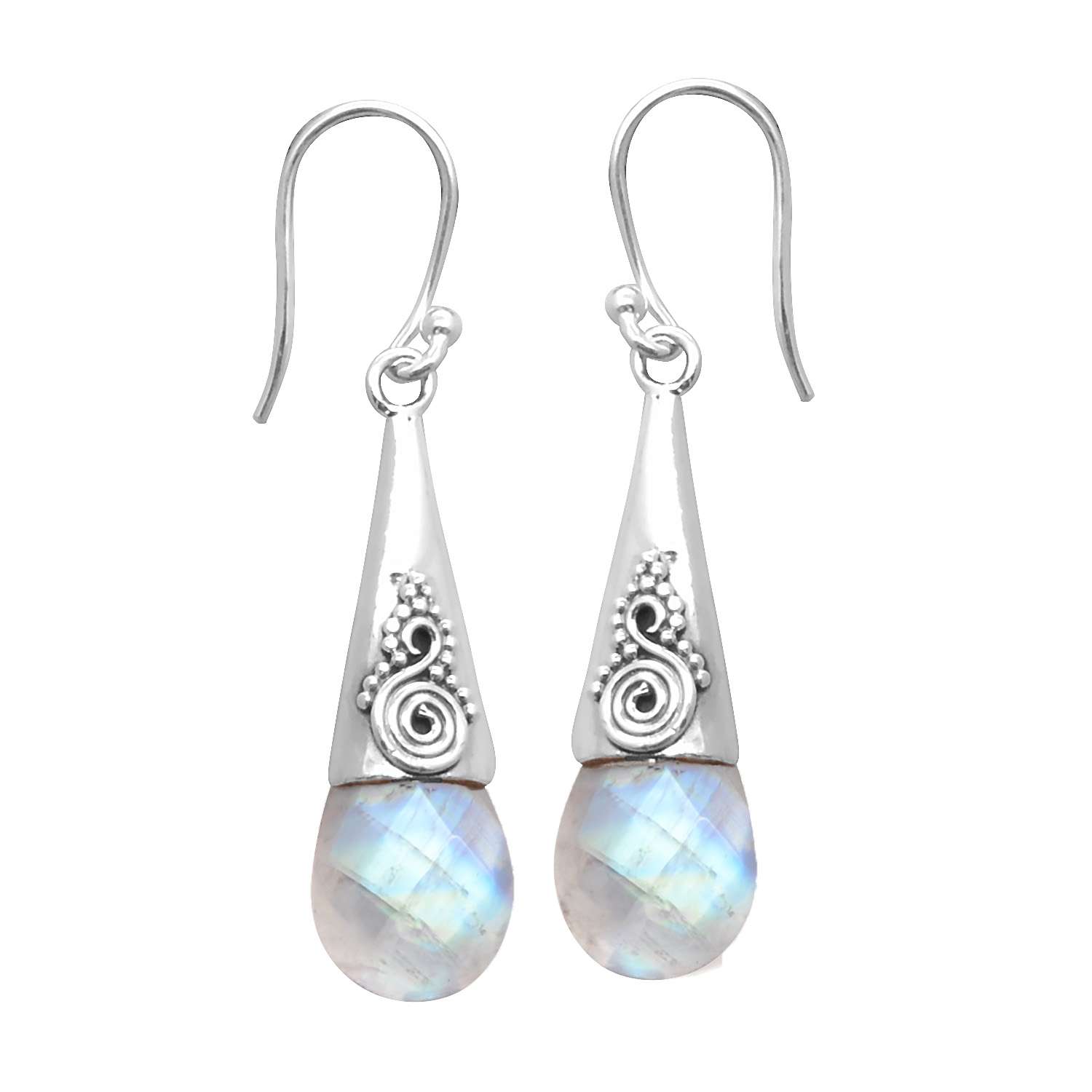 Rainbow Moonstone Gemstone Earrings Solid 925 Sterling Silver Handmade Earrings Jewelry Gift For Women And Girls E-3111
Rainbow Moonstone Gemstone Earrings Solid 925 Sterling Silver Handmade Earrings Jewelry Gift For Women And Girls E-3111