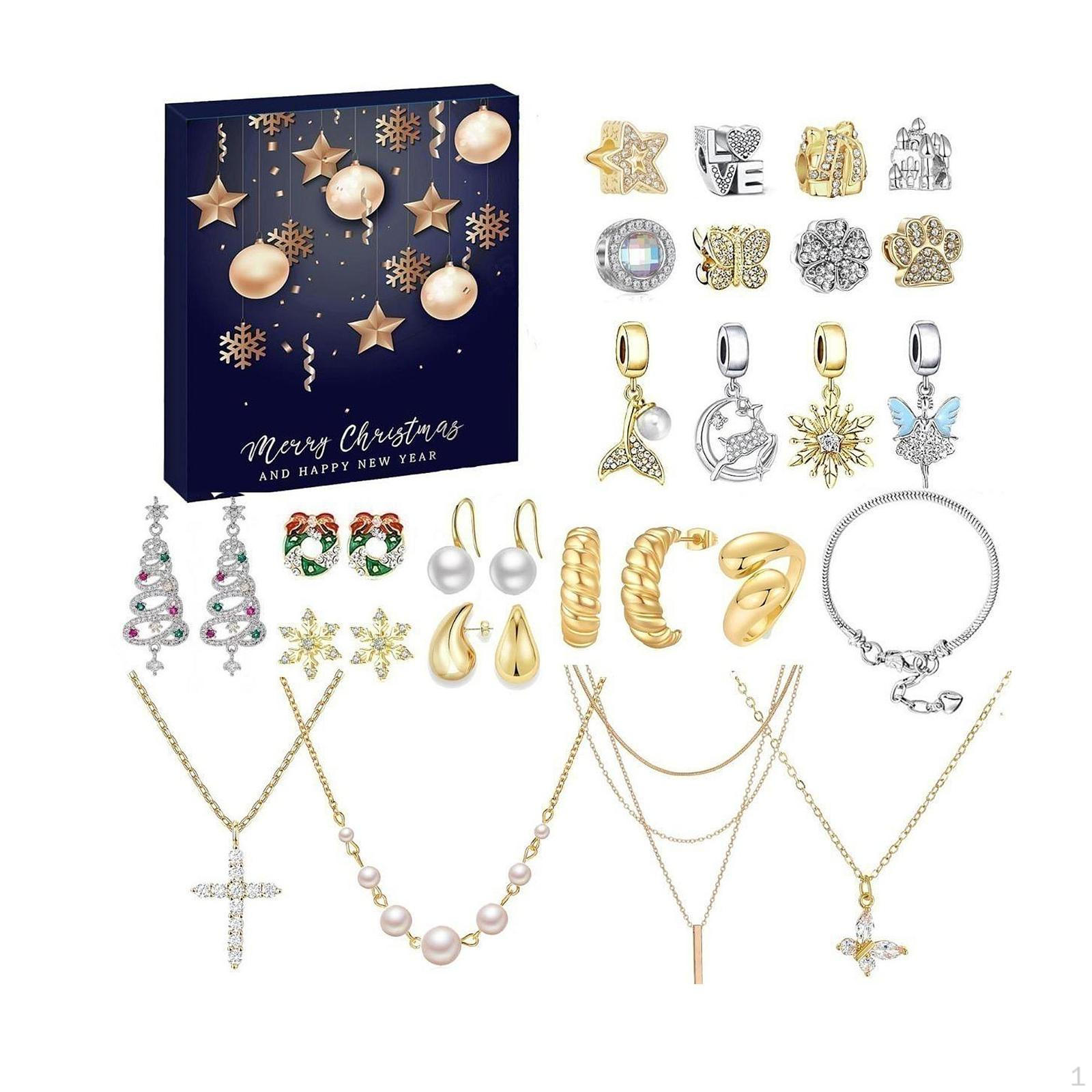 Ювелирный Адвент-календарь Рождественский подарок на праздник 24 дня Модный браслет Style C
Ювелирный Адвент-календарь Рождественский подарок на праздник 24 дня Модный браслет Style C