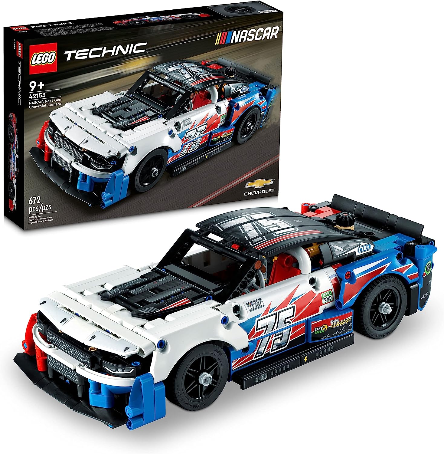 LEGO Technic NASCAR Next Gen Chevrolet Camaro ZL1 42153 Набор для сборки модели автомобиля, игрушечный гоночный автомобиль, коллекционный набор для автоспорта
LEGO Technic NASCAR Next Gen Chevrolet Camaro ZL1 42153 Набор для сборки модели автомобиля, игрушечный гоночный автомобиль, коллекционный набор для автоспорта