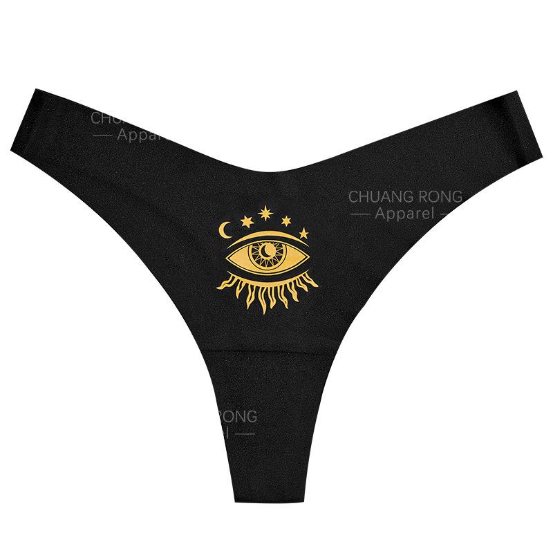 Foreign trade explosive thong fun eye printing ice silk seamless low waist large size fitness underwear does not clip the buttocks S
Foreign trade explosive thong fun eye printing ice silk seamless low waist large size fitness underwear does not clip the buttocks S