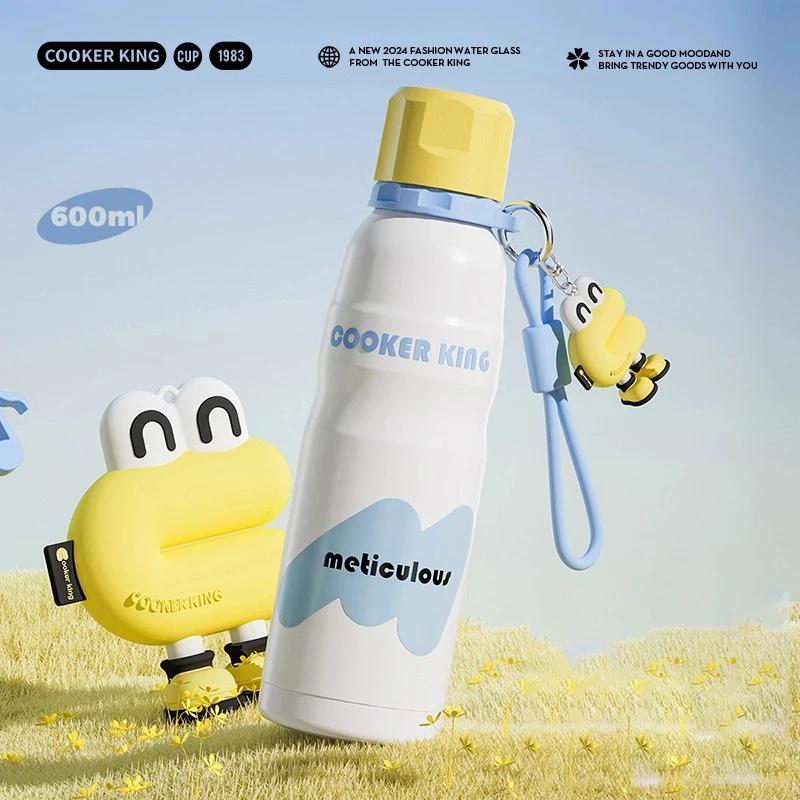 COOKER KING 600ml Straw Thermos Cup Stainless Steel Insulated Cup Outdoor Portable Cold&Hot Vacuum Flask for Kids Girls Gift 600ml
COOKER KING 600ml Straw Thermos Cup Stainless Steel Insulated Cup Outdoor Portable Cold&Hot Vacuum Flask for Kids Girls Gift 600ml