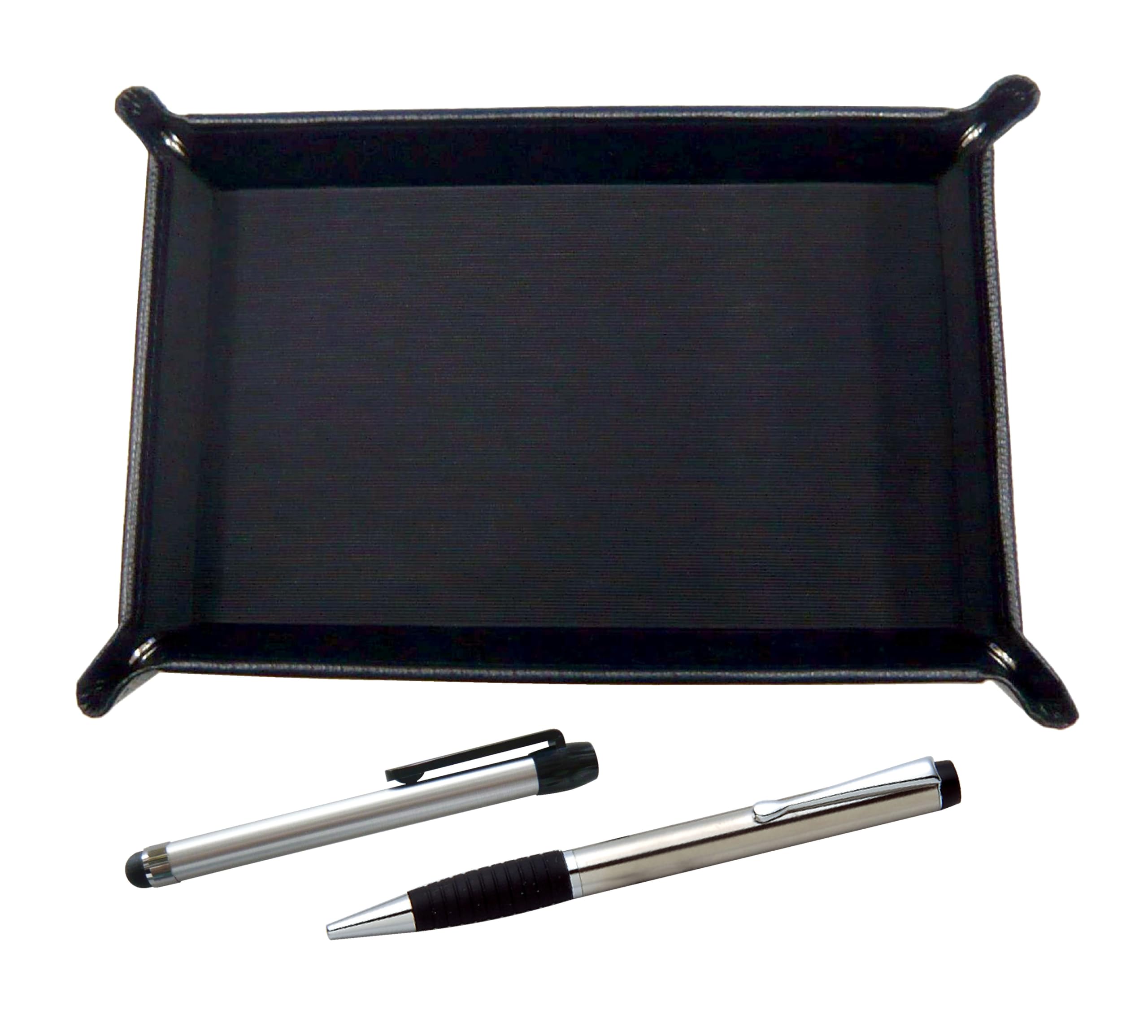 Japanese grained cowhide pen tray black metal touch bar silver and metallic rubber rotating ballpoint pen set TRASB-ALST-LUT102SB
Japanese grained cowhide pen tray black metal touch bar silver and metallic rubber rotating ballpoint pen set TRASB-ALST-LUT102SB