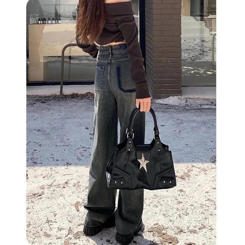 Autumn 2025 Cement Gray High-Waisted Straight-Leg Jeans for Women - New Loose Slimming Color-Block Wide-Leg Casual Pants L
Autumn 2025 Cement Gray High-Waisted Straight-Leg Jeans for Women - New Loose Slimming Color-Block Wide-Leg Casual Pants L